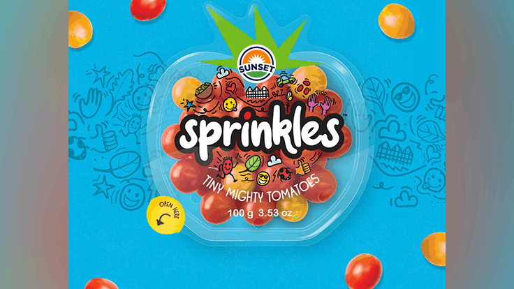 Sunset's Sprinkles Tiny Mighty Tomatoes win packaging and branding award