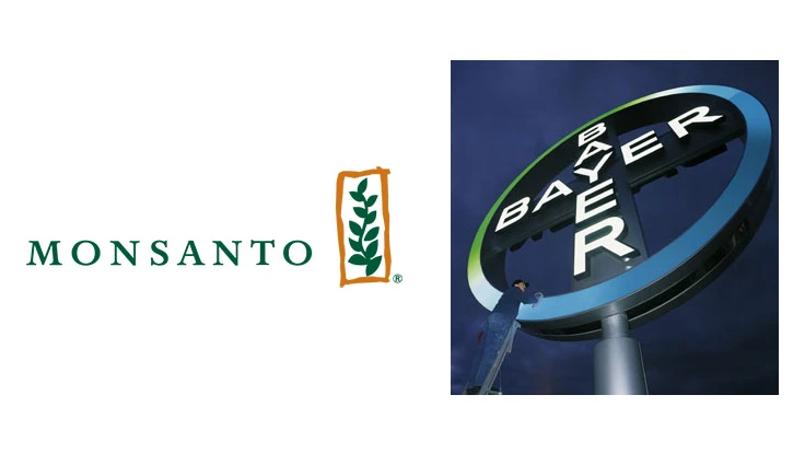 Monsanto and Bayer logos