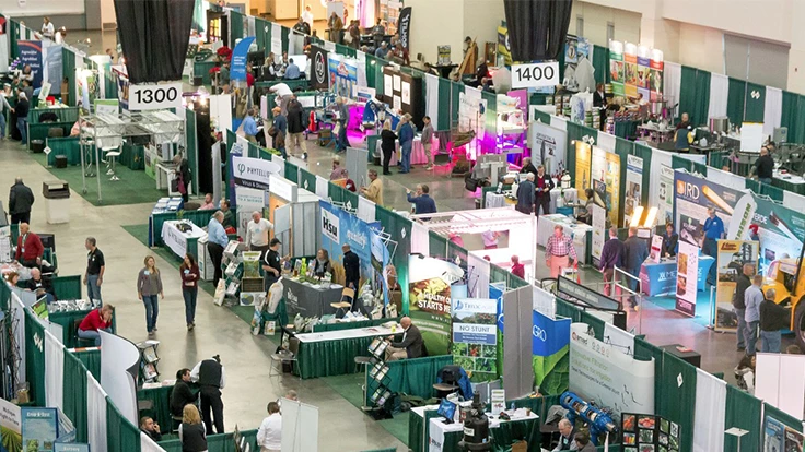 The trade show floor at the Michigan Greenhouse Growers Expo