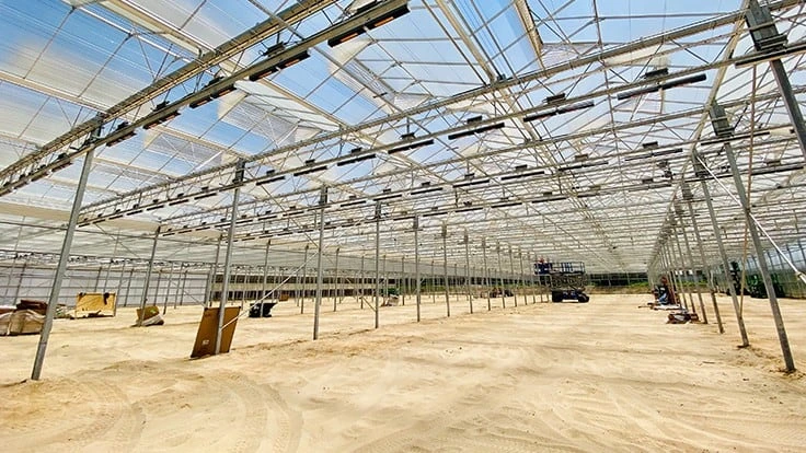 Construction is underway of Revolution Farms' new growing facility.