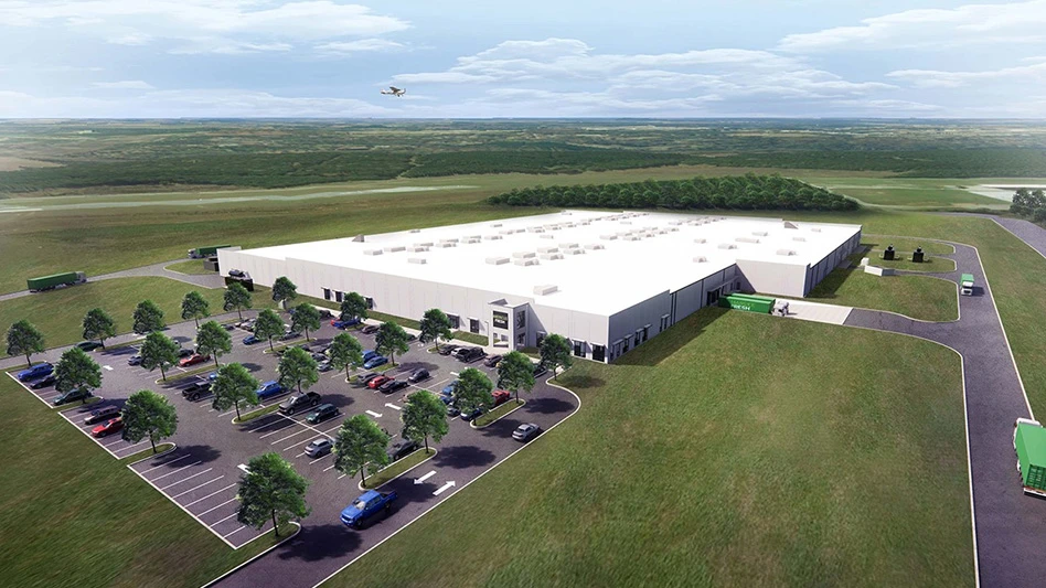 Artistic rendering of the new Hardee Fresh vertical farming facility in Americus, Georgia.