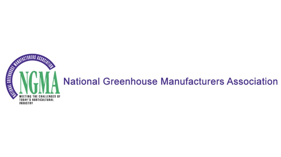 A logo with purple text on a white background reads National Greenhouse Manufacturers Association.