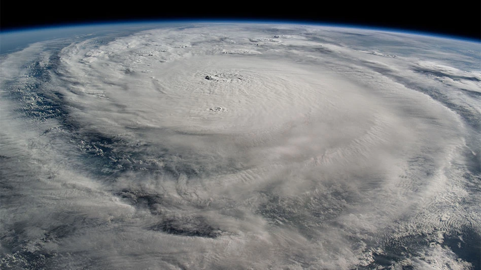 A hurricane from space.