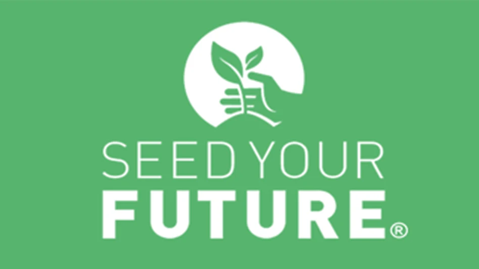 A logo with white text on a green background reads Seed Your Future.