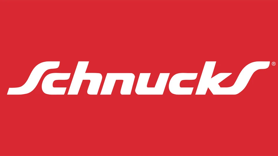 Schnucks in white letters on a red background